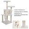 Pet Adobe Pet Adobe Cat Tree House, Multi-Level, Scratching Posts, Condos, and Perches, 50-inches Tall, White 311020WIK - alternate 2